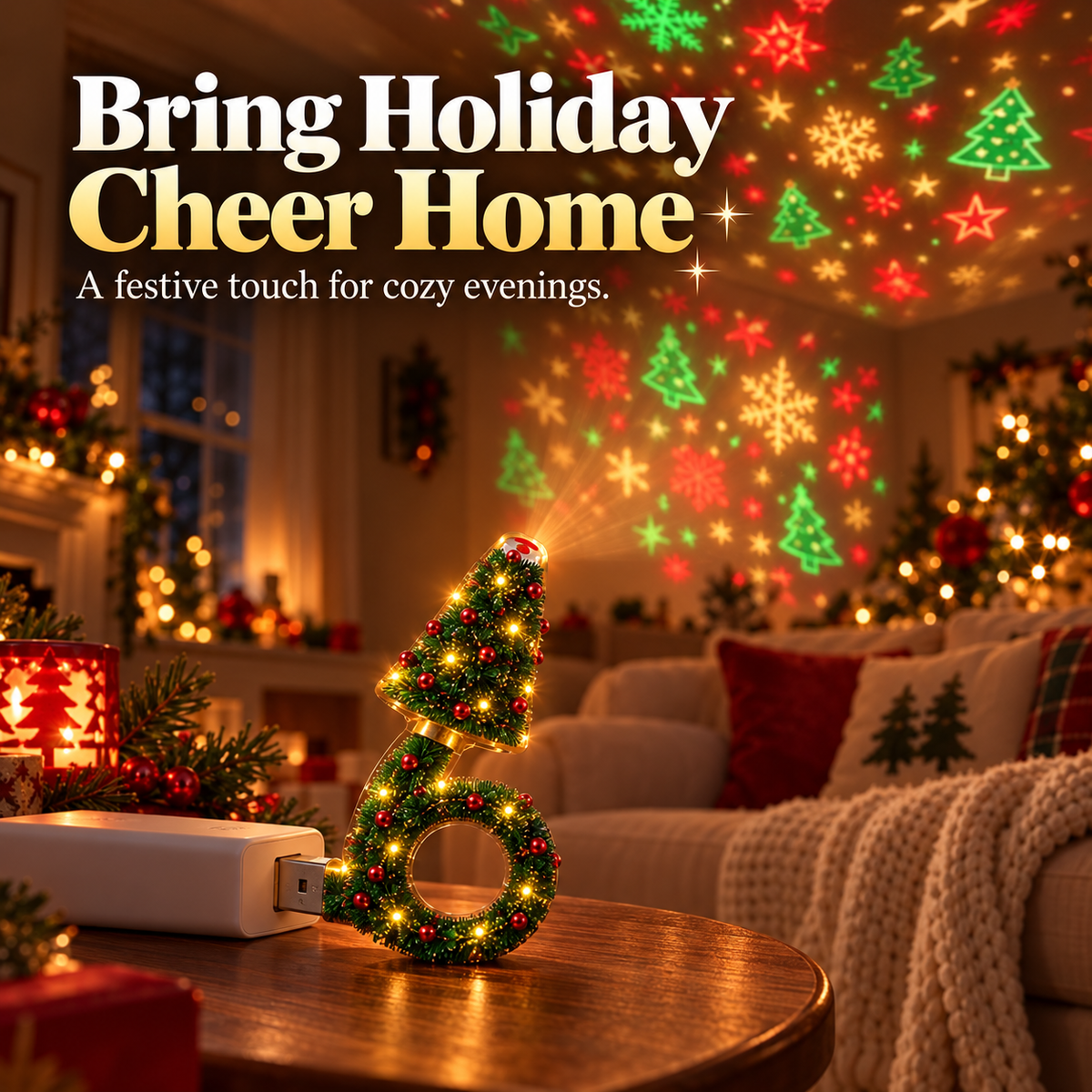 🎄USB Christmas ✨Tree Projector Light