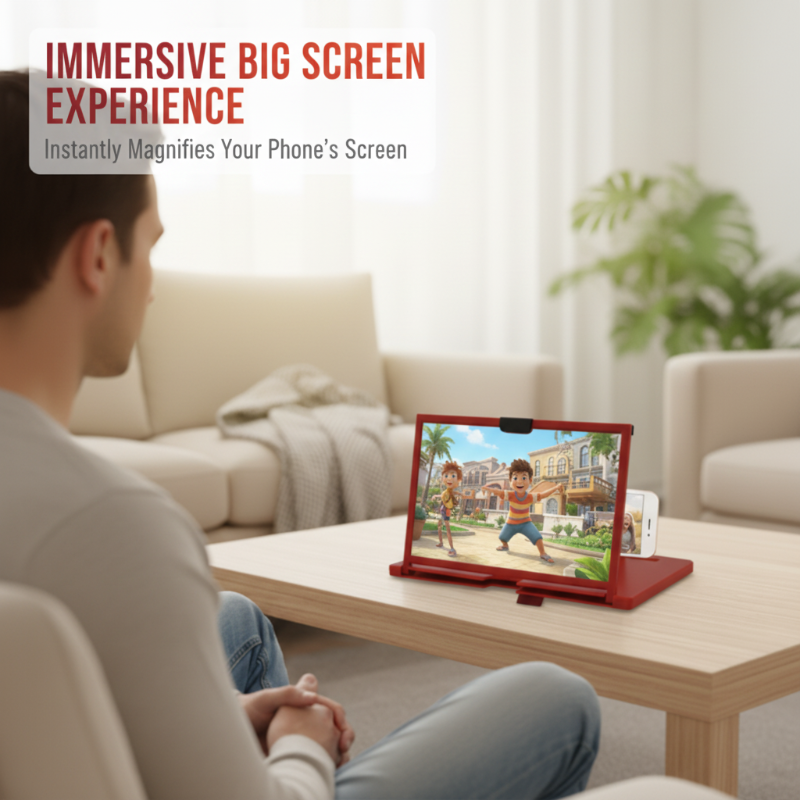 🔍Foldable Mobile 📲Phone Screen Magnifier Stand