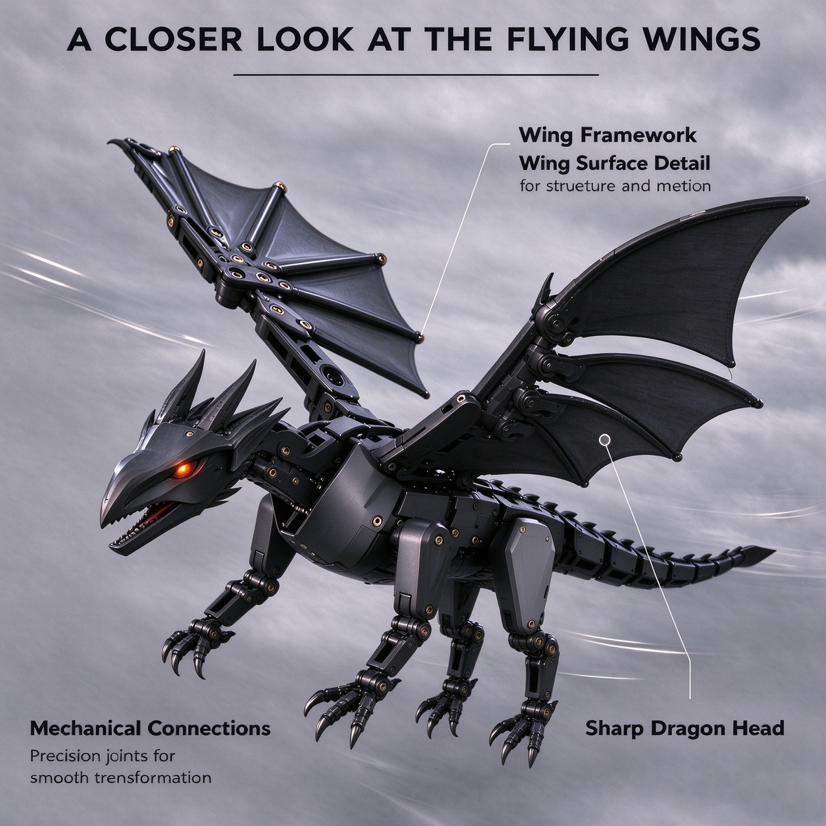 🔥 Flying Mechanical Dragon Transforming Toy