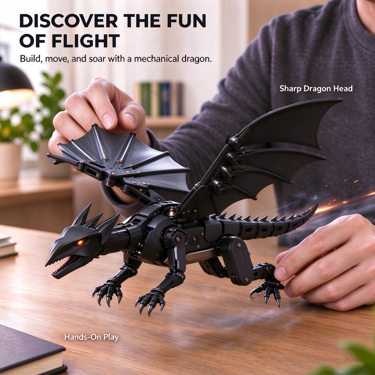 🔥 Flying Mechanical Dragon Transforming Toy