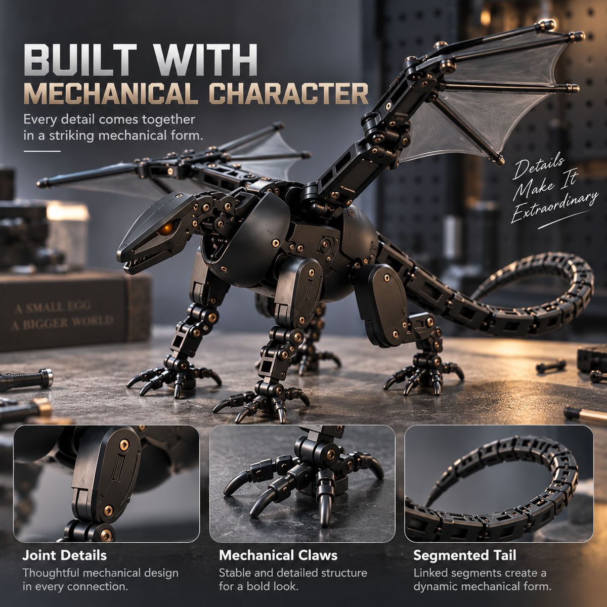 🔥 Egg to Dragon Transforming Mechanical Toy